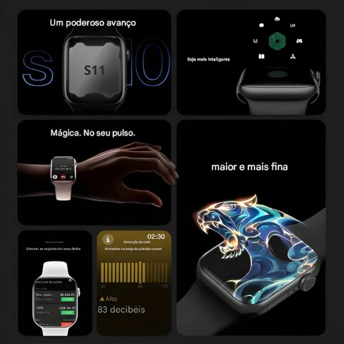 Smartwatch Microwear S11 46mm Série 11 Responde Whatsapp