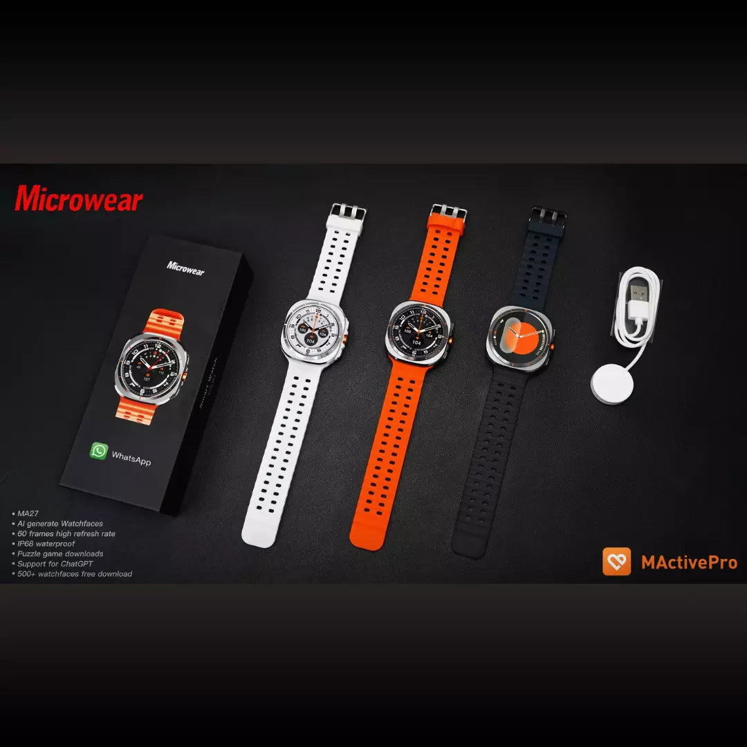 Smartwatch Microwear Ma27 Ultra Amoled Chat GPT Lançamento - Branco